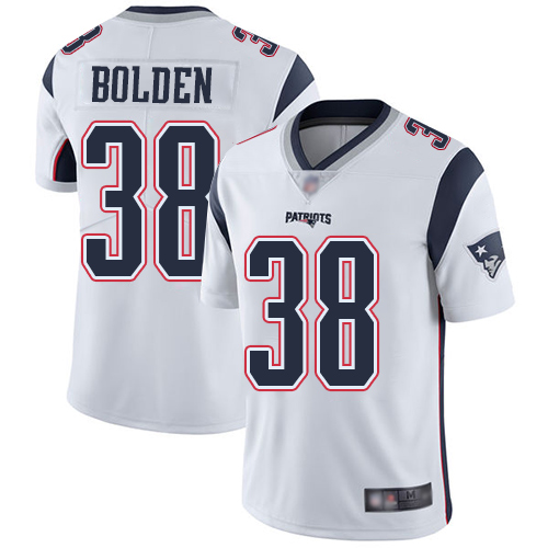 New England Patriots Football 38 Vapor Limited White Men Brandon Bolden Road NFL Jersey